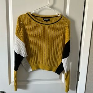 Express Colorblock Open Knit Sweater